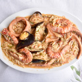Giouvetsi with seafood
